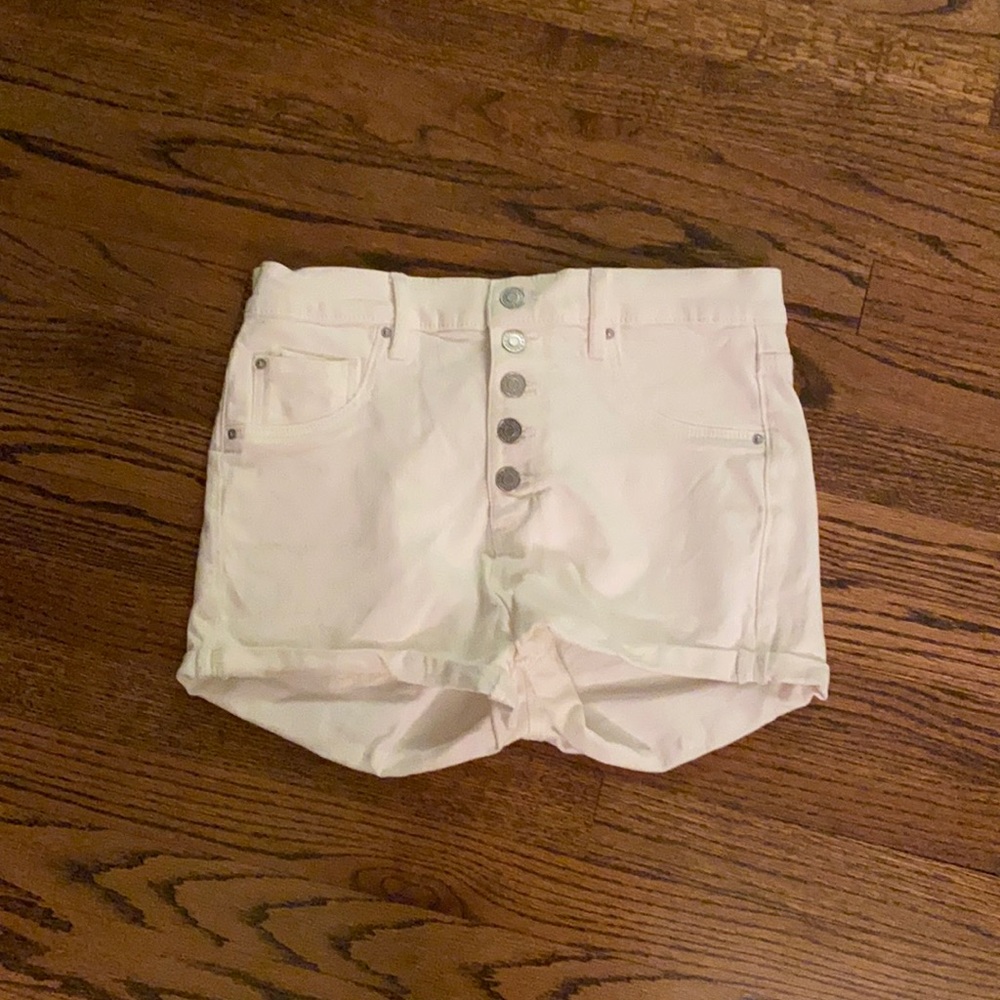 White Jean Shorts